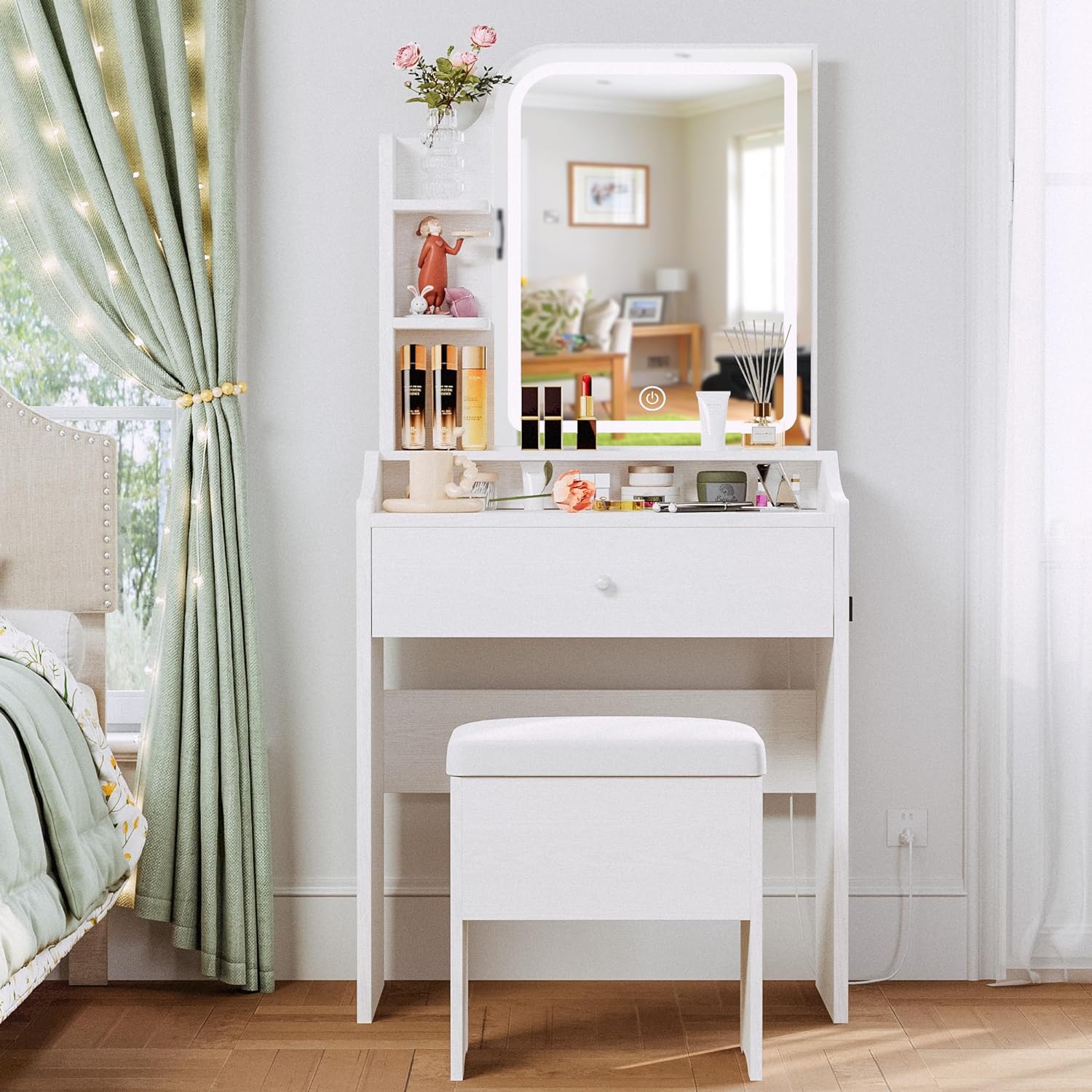 Desk Vanity Setup - High Quality Vanity Desk With Large