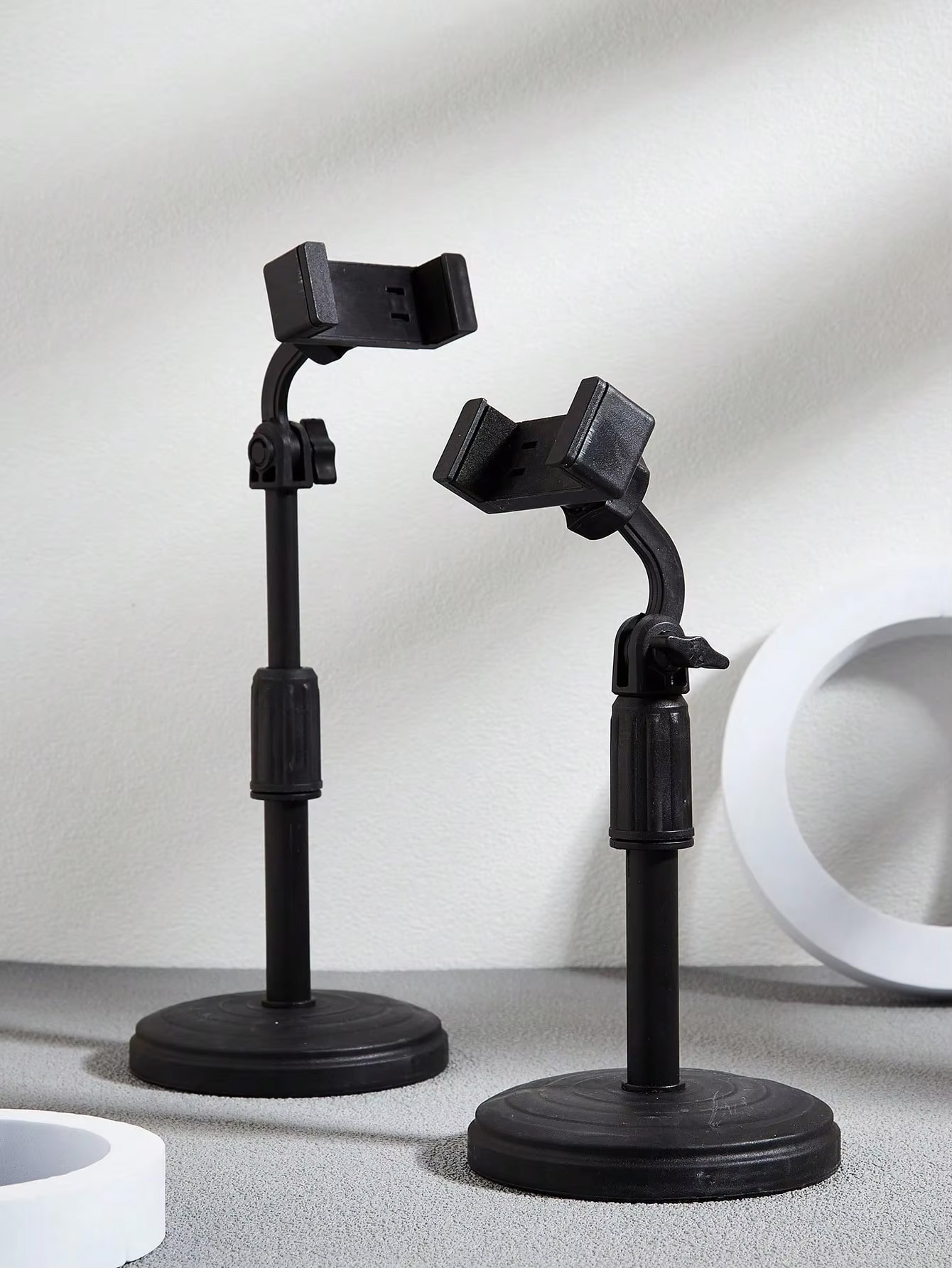 Dual Phone Holder - 360° Rotating Anti-Slip Base, desktop Lazy