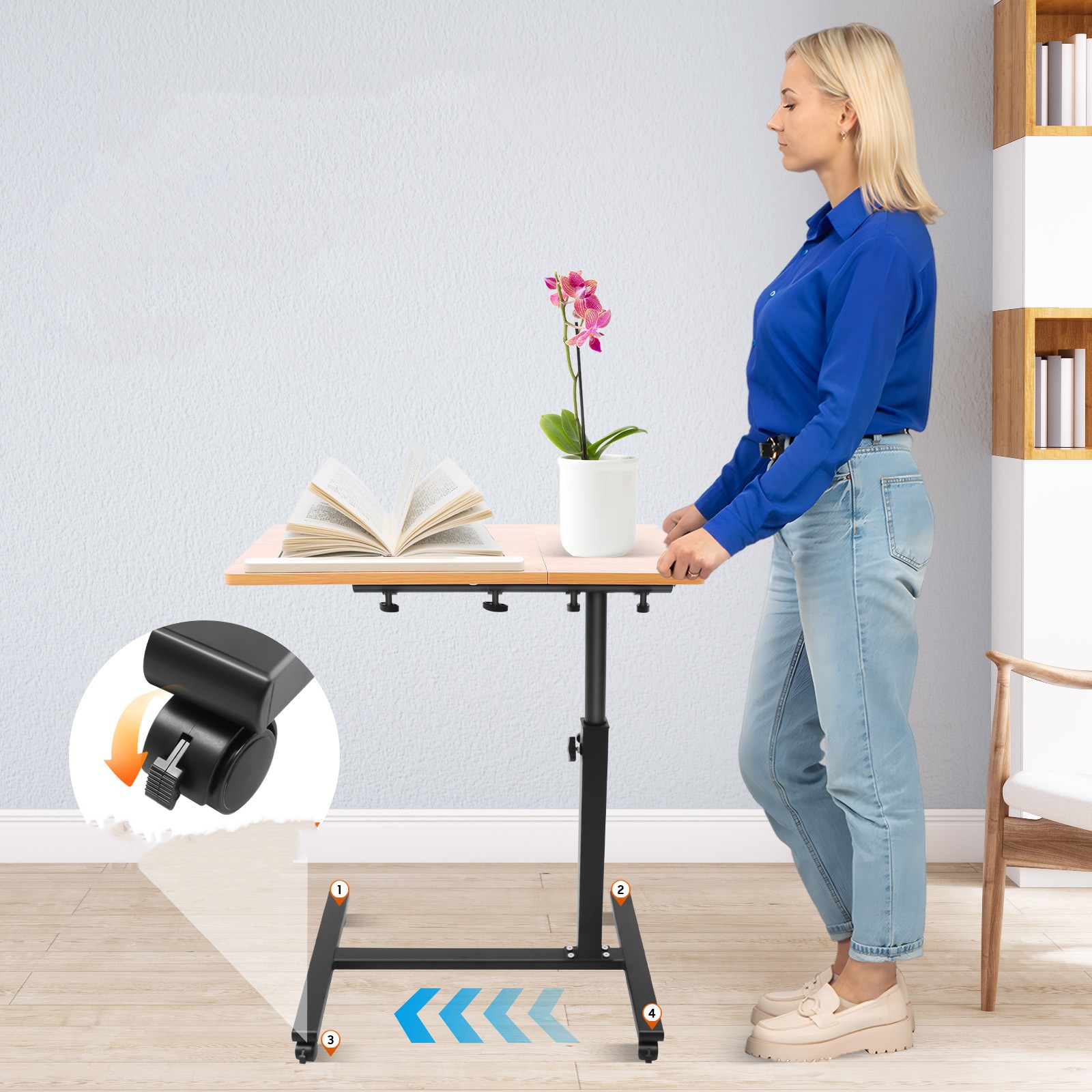 Mobile Laptop Table Adjustable - đánh giá và giá Desk Setup Laptop