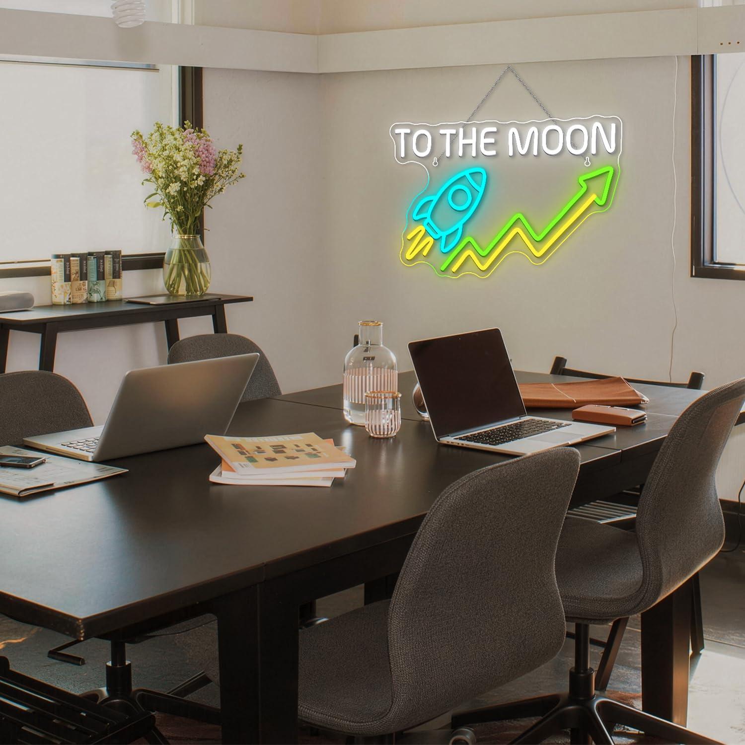 Stock Neon Sign Day Trading Ac - đánh giá và giá Desk Setup Trading