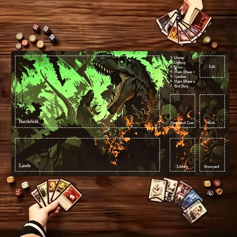 Dark Jungle Dinosaur Large Ext - đánh giá và giá Desk Setup Trading