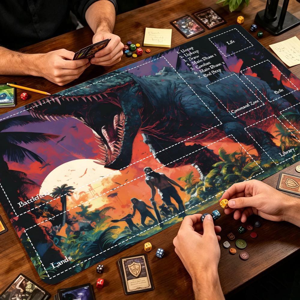 Dark Jungle Dinosaur Large Ext - đánh giá và giá Desk Setup Trading