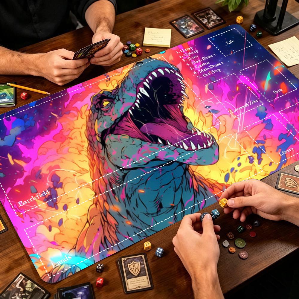 Vibrant Jurassic Dinosaur Larg - đánh giá và giá Desk Setup Trading