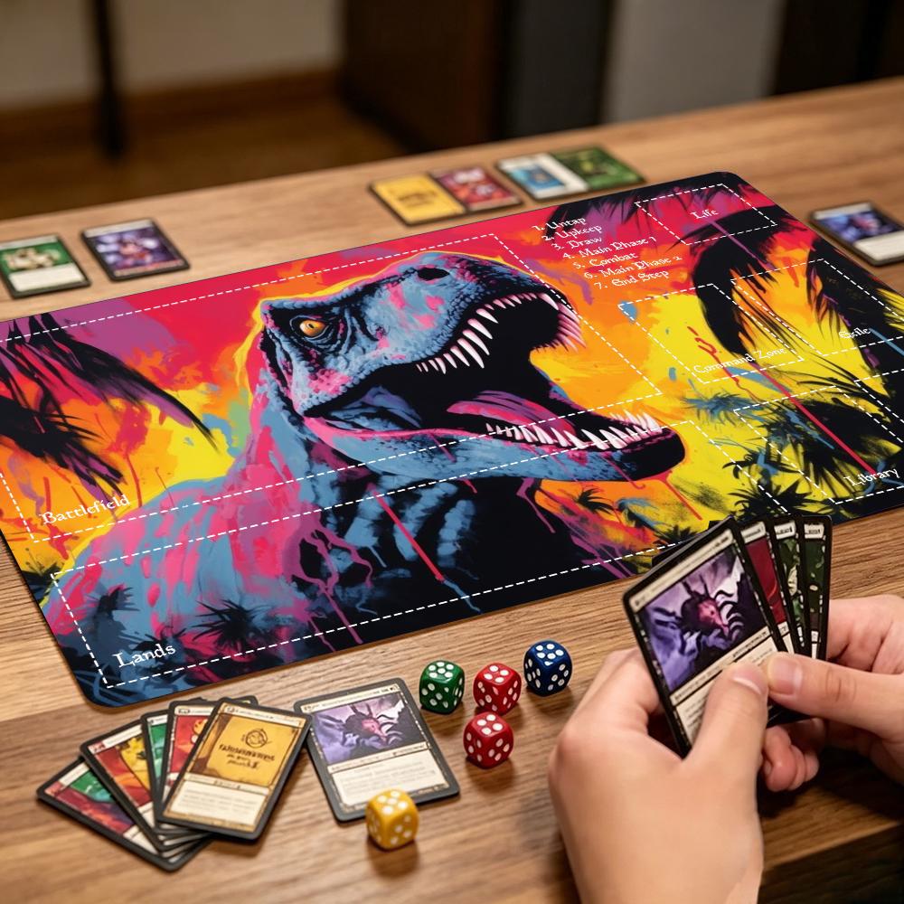 Vibrant Jurassic Dinosaur Larg - đánh giá và giá Desk Setup Trading