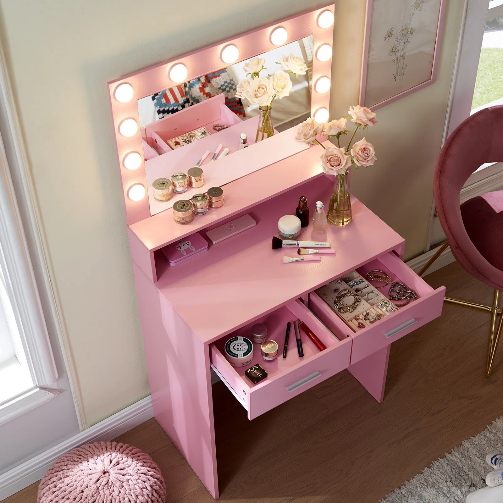 High Quality Vanity Desk With  - đánh giá và giá Desk Vanity Setup