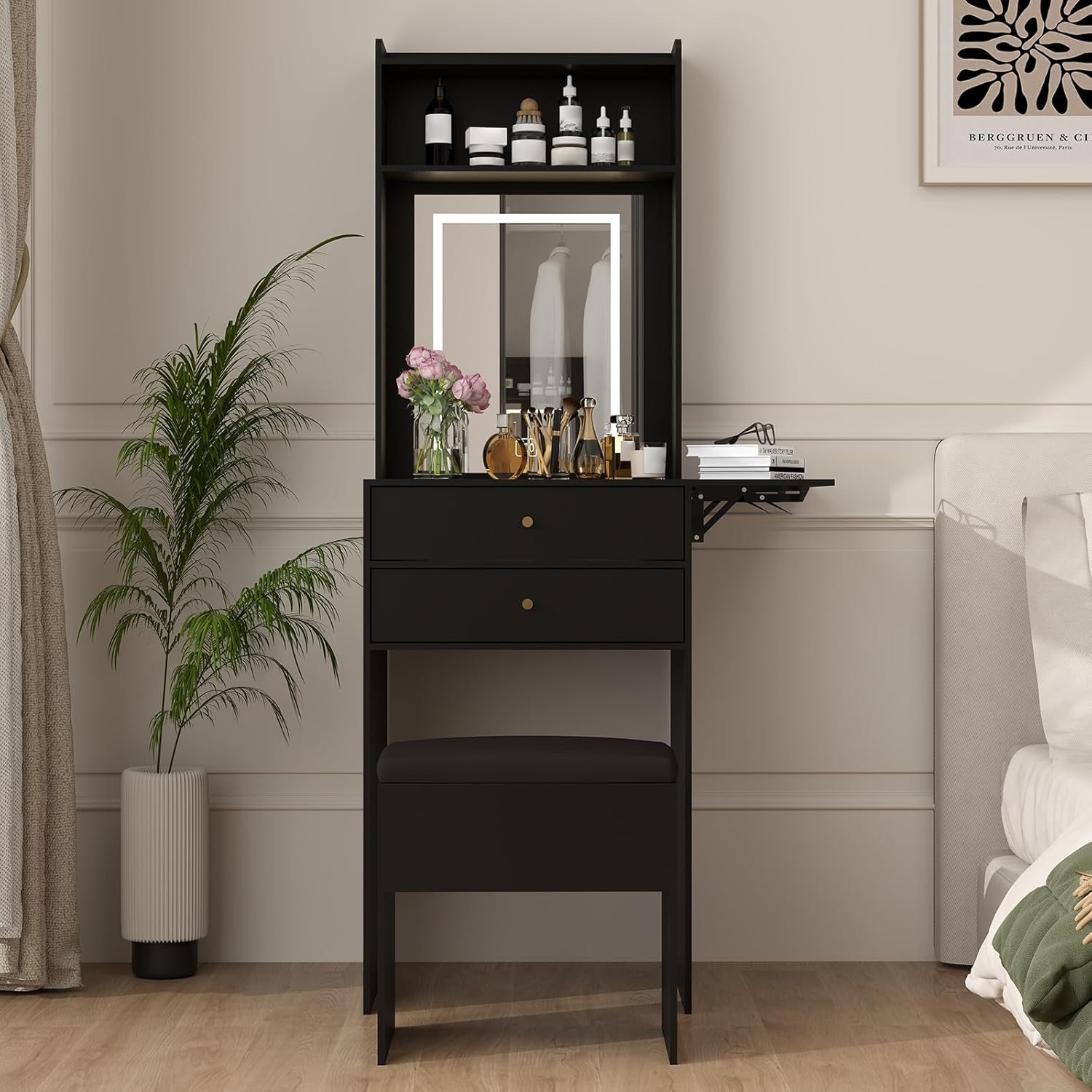 Mini Black Vanity Desk Set for - đánh giá và giá Desk Vanity Setup