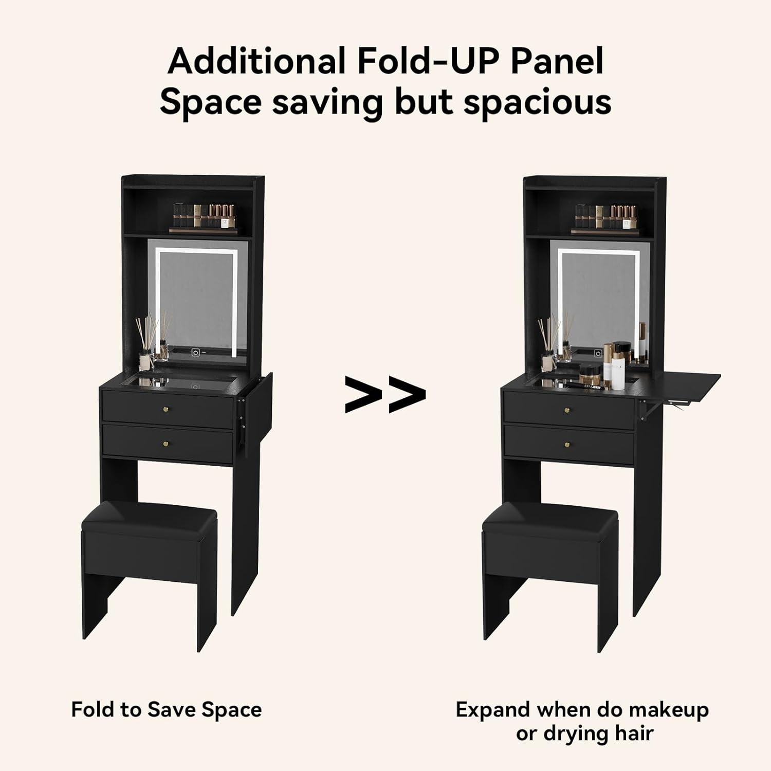 Mini Black Vanity Desk Set for - đánh giá và giá Desk Vanity Setup