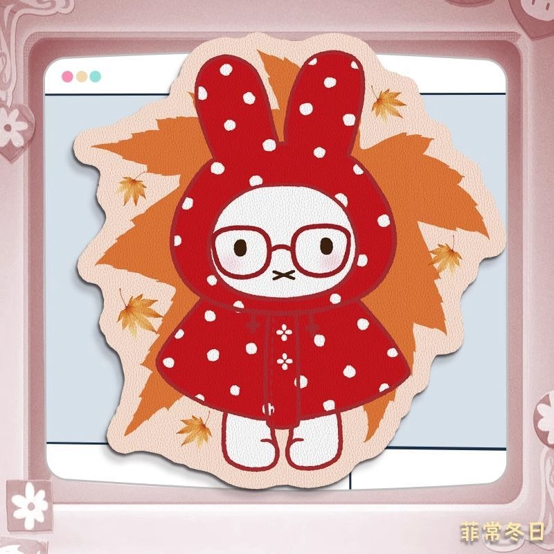 Anime Miffy Leather Mouse Pad  - đánh giá và giá Desk Setup Laptop
