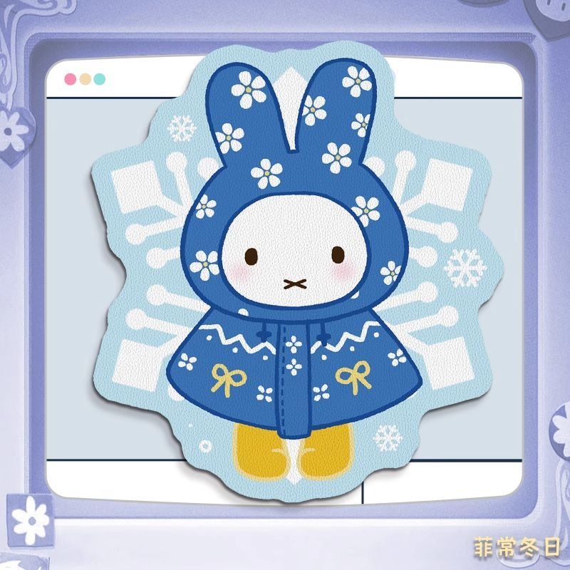Anime Miffy Leather Mouse Pad  - đánh giá và giá Desk Setup Laptop