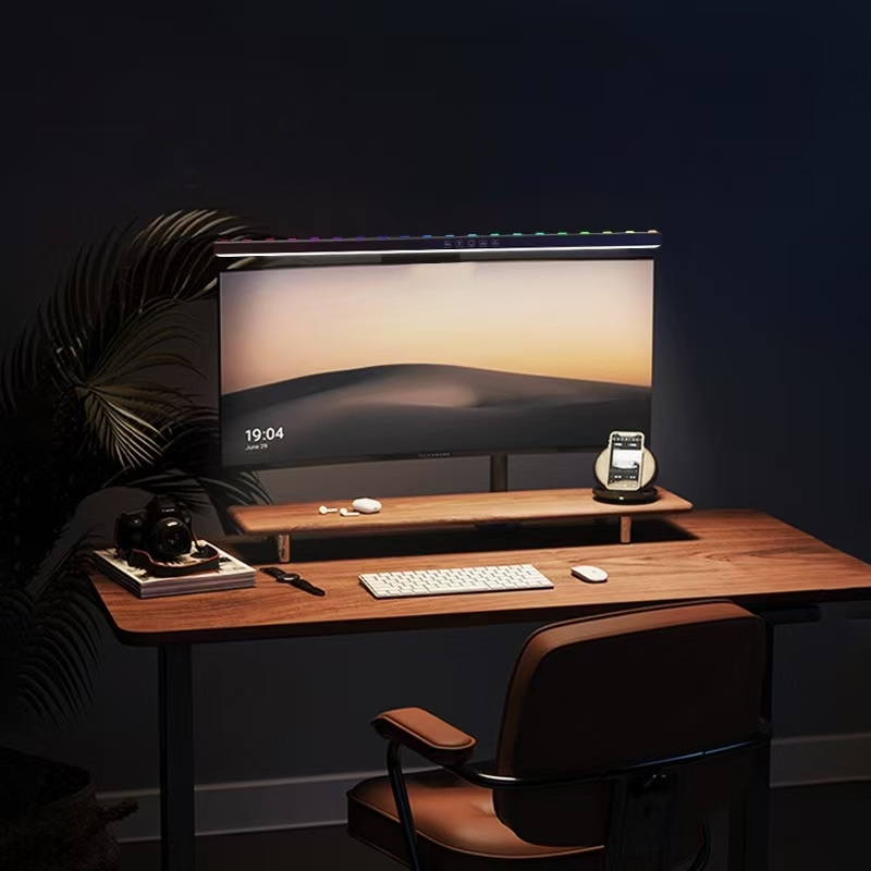 LED Monitor Light Hanging Desk - đánh giá và giá Desk Setup Modern