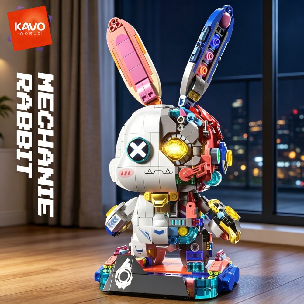 KAVOWORLD 1377PCS Robot Rabbit - đánh giá và giá Desk Setup Builder