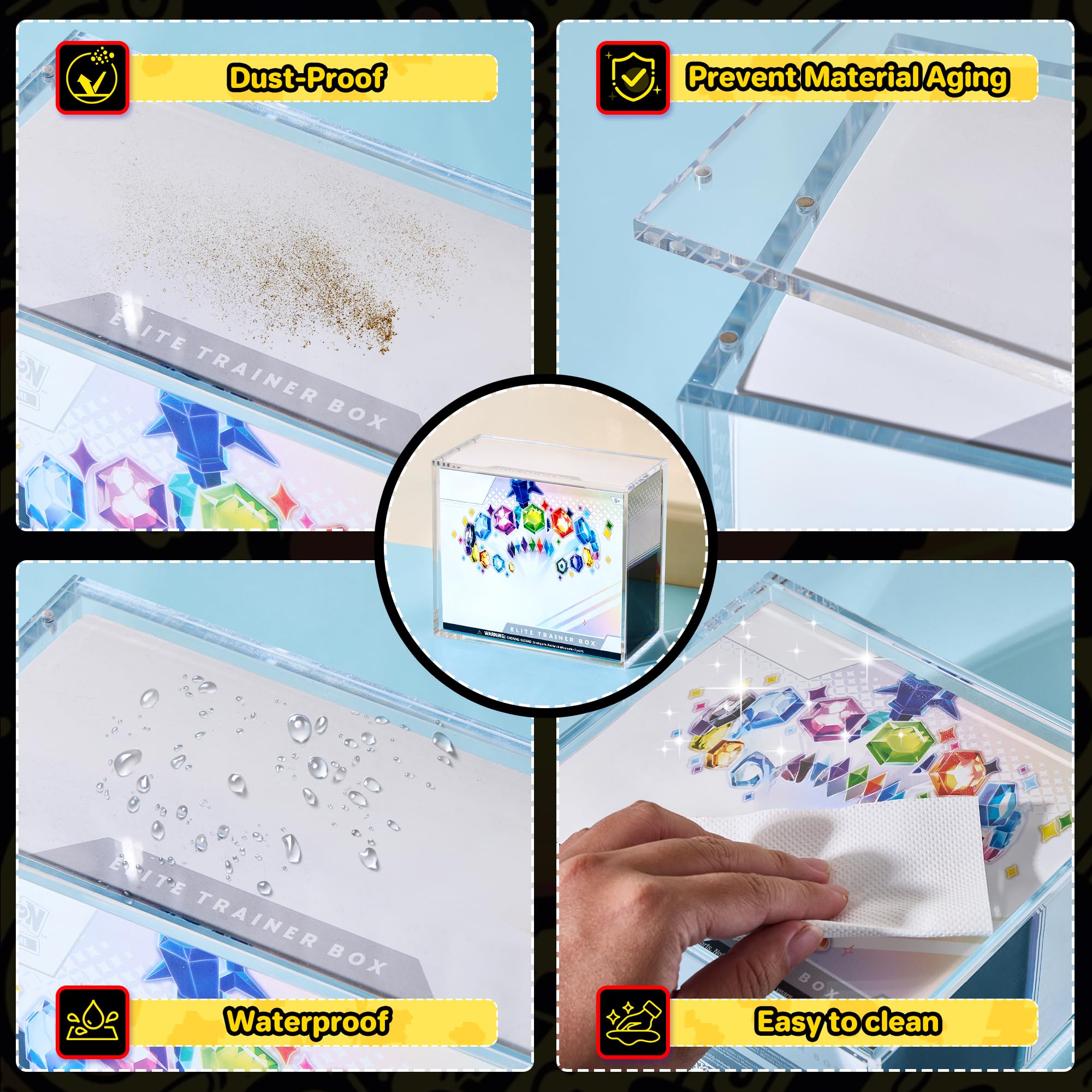 Clear Acrylic Display Case Wit - đánh giá và giá Desk Setup Trading