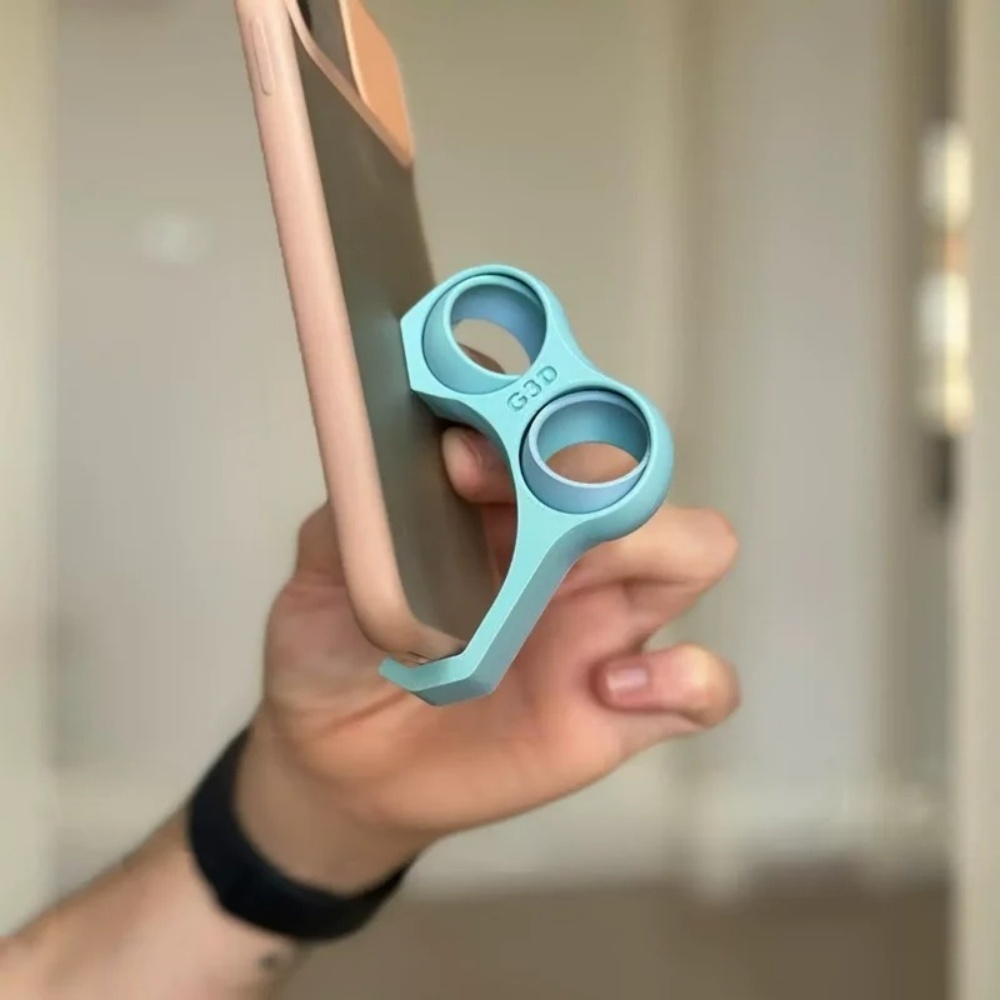 Universal Portable Double Fing - đánh giá và giá Dual Phone Holder