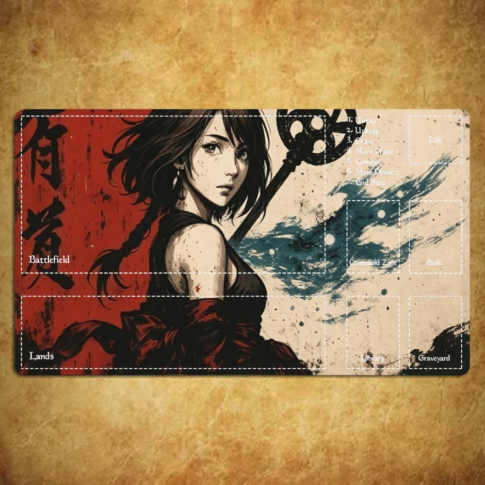 Vintage Ink Samurai AnimeGirl  - đánh giá và giá Desk Setup Trading