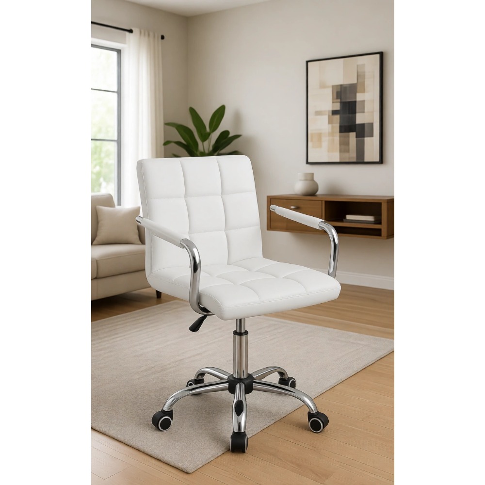 Vanity Desk Chair - Tufted PU  - đánh giá và giá Desk Vanity Setup