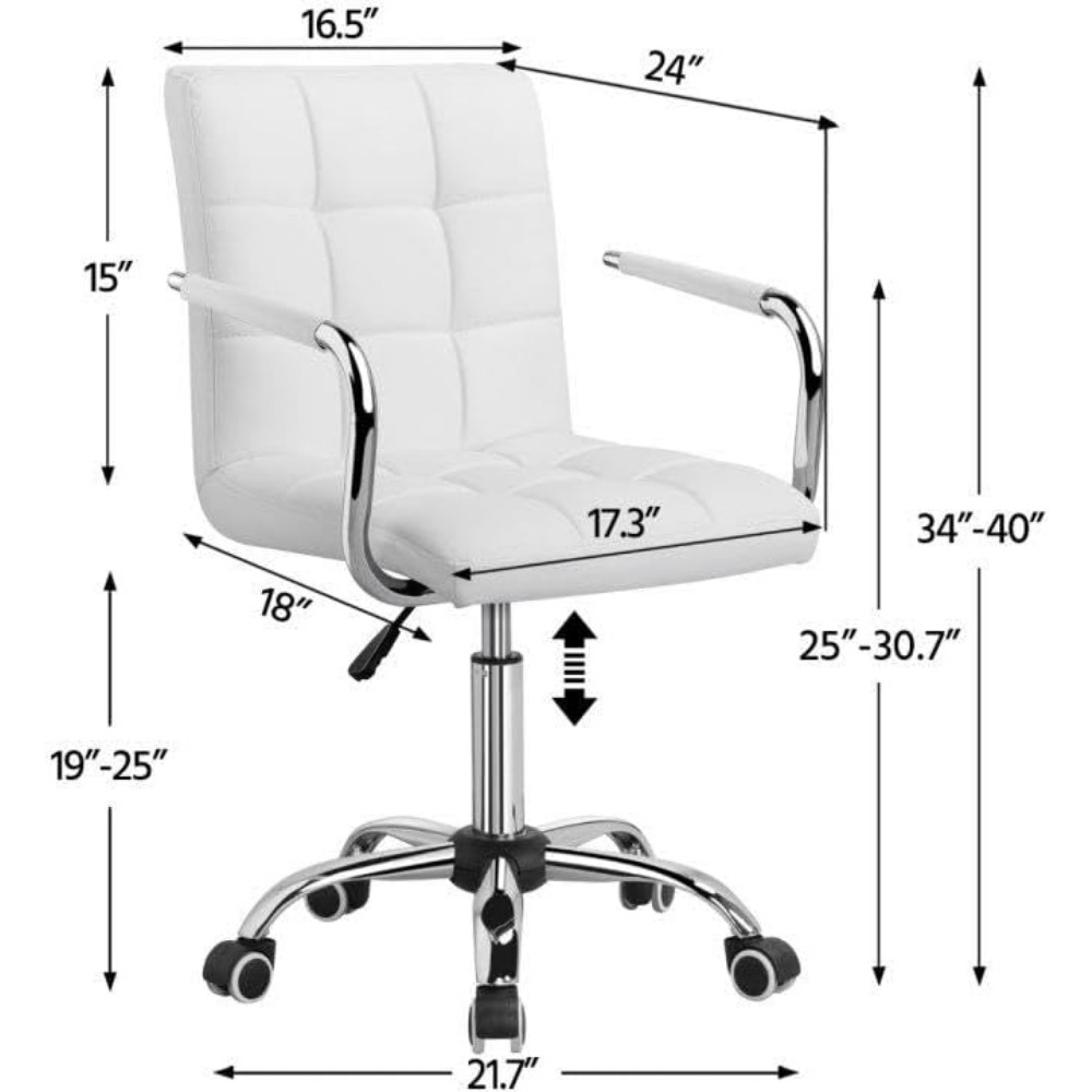 Vanity Desk Chair - Tufted PU  - đánh giá và giá Desk Vanity Setup