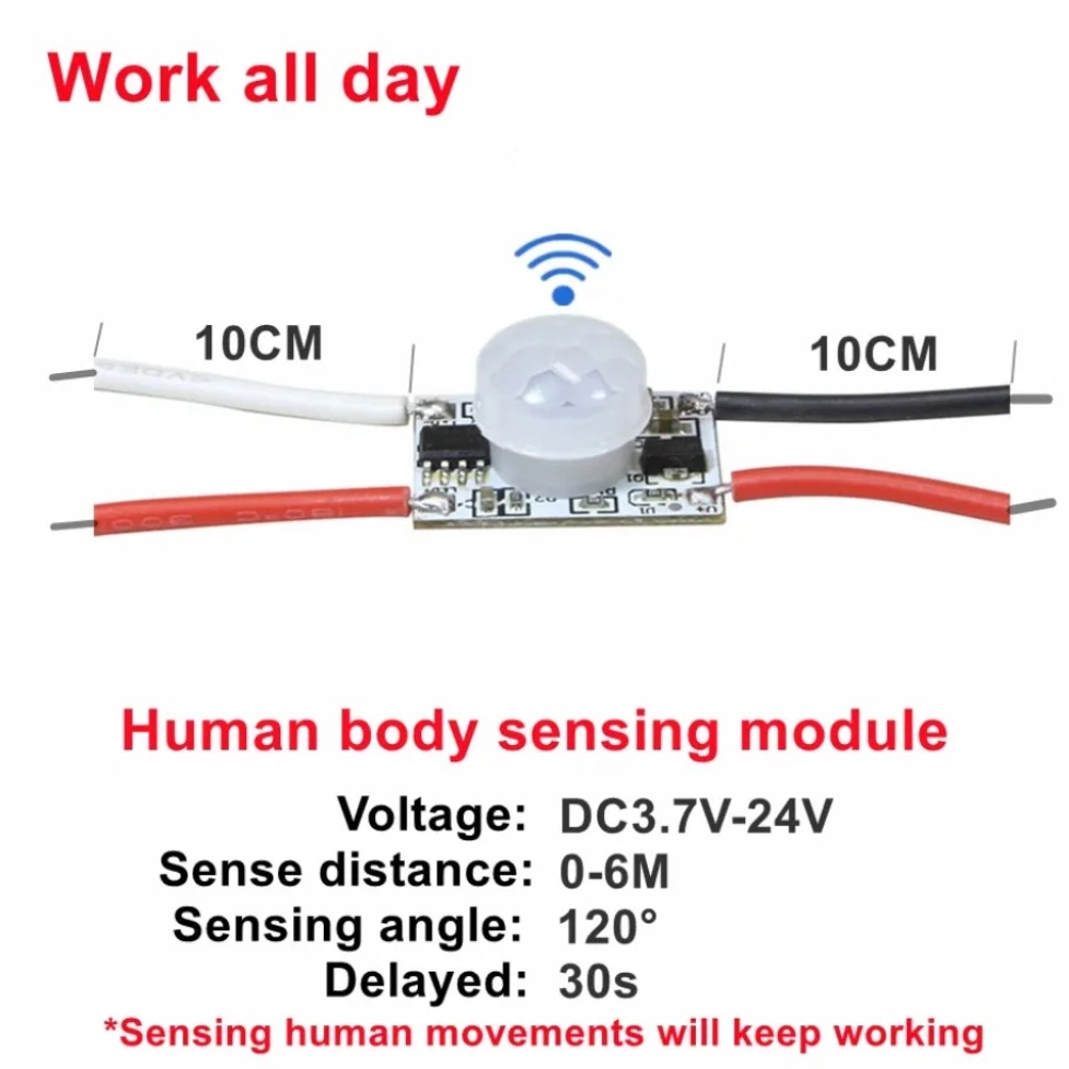 DC5V/12V/24V PIR Motion Sensor - đánh giá và giá Desk Setup Led Strip