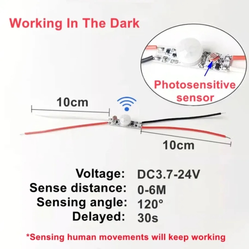 DC5V/12V/24V PIR Motion Sensor - đánh giá và giá Desk Setup Led Strip