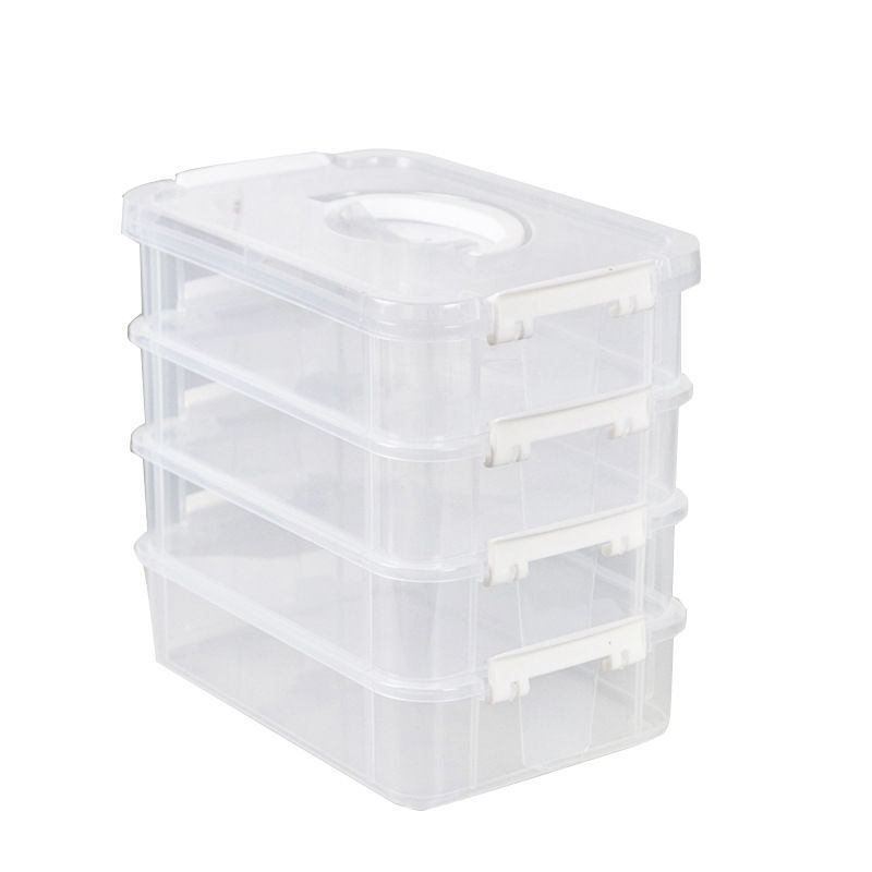 Clear Stackable Storage Box 4  - đánh giá và giá Desk Setup Trading