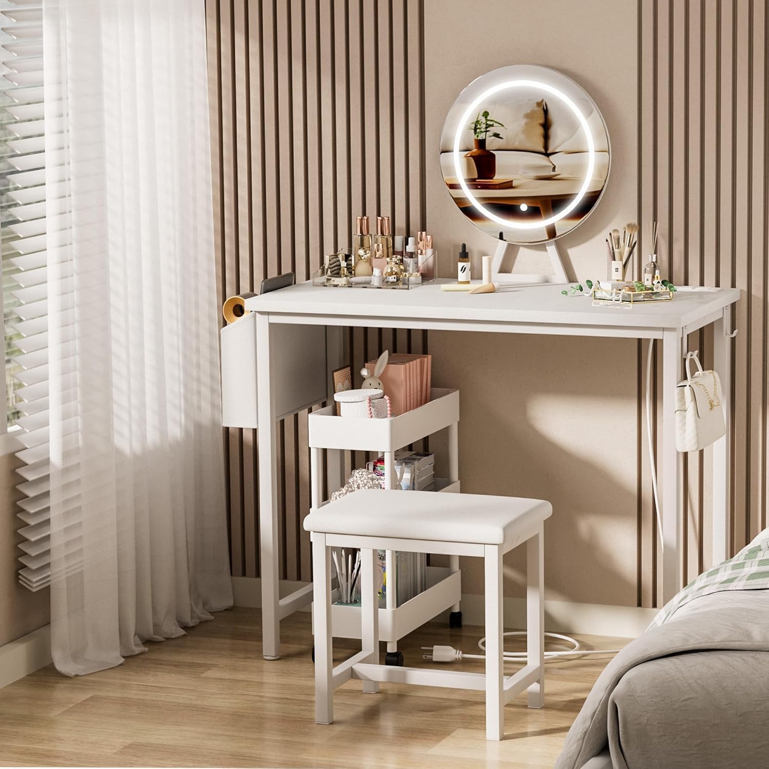 Modern Make Up Vanitys Desks S - đánh giá và giá Desk Vanity Setup