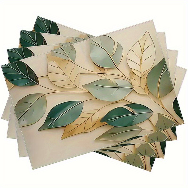 Metallic Gold Green Leaf Art P - đánh giá và giá Desk Setup Modern