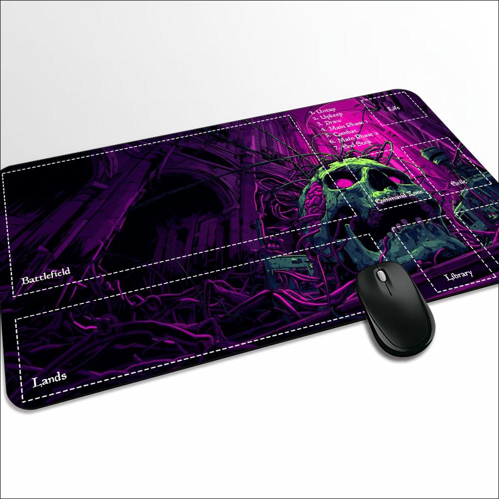 Colorful Neon Horror Skull Lar - đánh giá và giá Desk Setup Trading