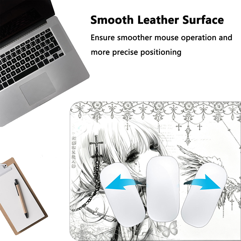 Leather Mousepad Black White A - đánh giá và giá Desk Setup Cozy