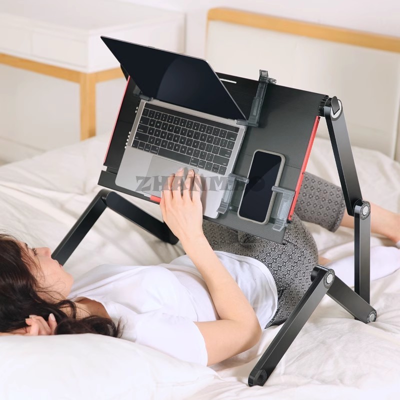 Lying Flat on The Bed, Laptop  - đánh giá và giá Desk Setup Laptop
